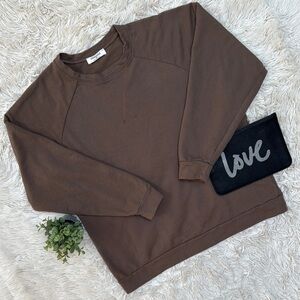 Zenana Crewneck Sweatshirt 💗 Brown